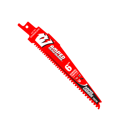 6" 6/9TPI AMPED™ Demo Demon™ Carbide Teeth Reciprocating Saw Blades for General Purpose Cuts (3 - pk) - AAA Industrial Supply