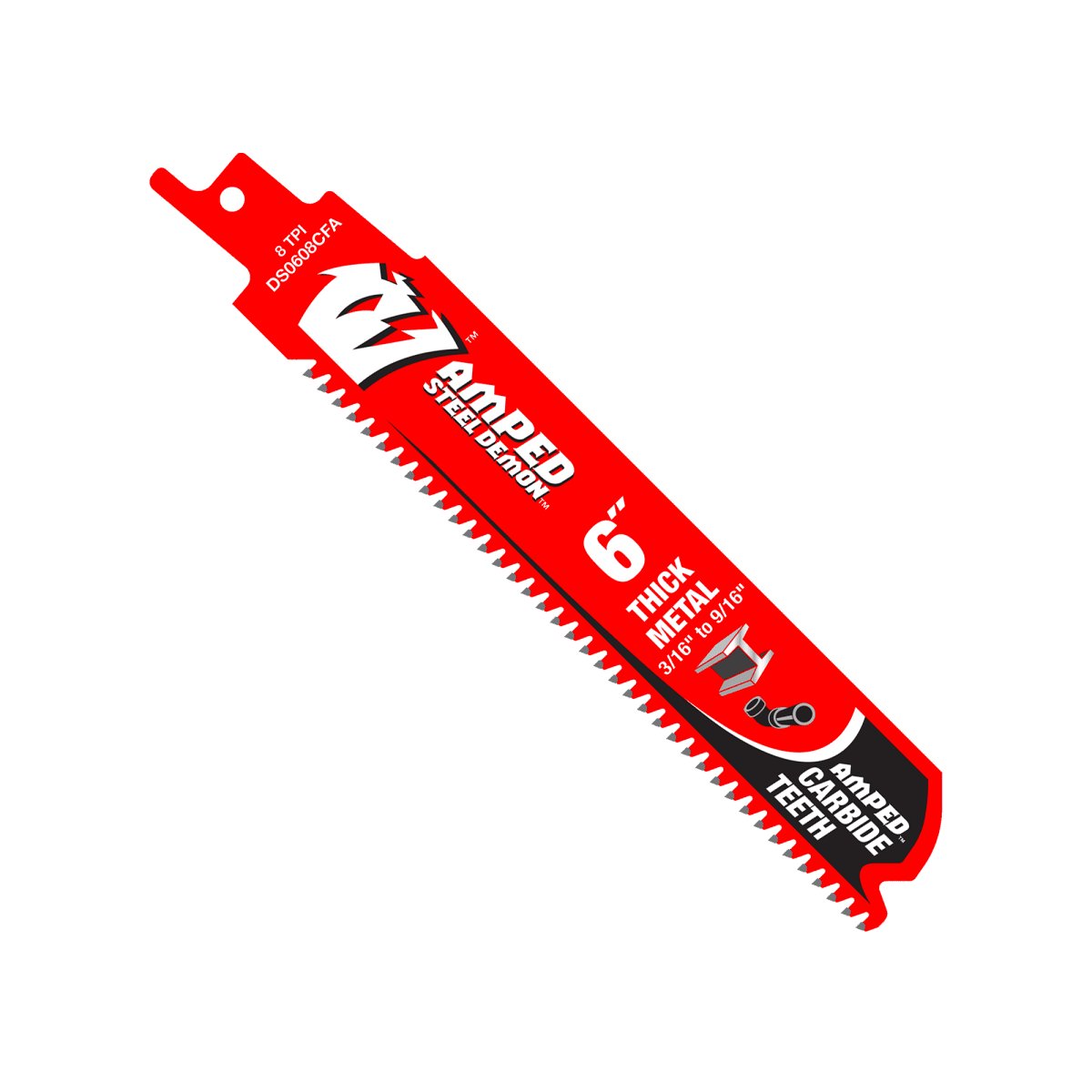 6" 8TPI AMPED™ Steel Demon™ Carbide Teeth Reciprocating Saw Blade for Thick Metal - AAA Industrial Supply