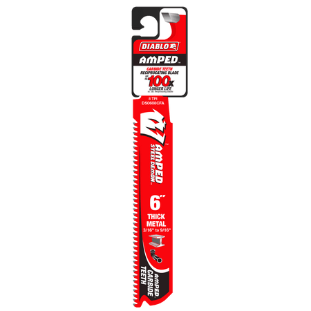 6" 8TPI AMPED™ Steel Demon™ Carbide Teeth Reciprocating Saw Blade for Thick Metal - AAA Industrial Supply