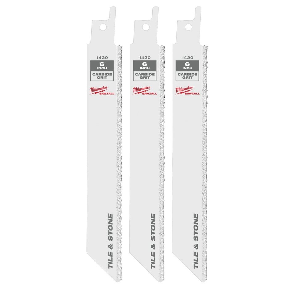 6" Carbide Grit SAWZALL® Blade (3 PK) - AAA Industrial Supply