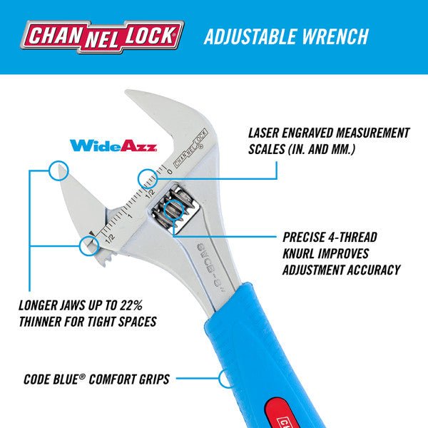 6" Channellock Adjustable Wrench - AAA Industrial Supply