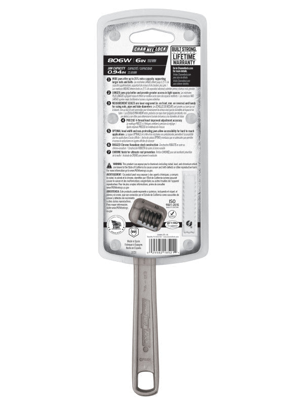 6" Channellock Adjustable Wrench - AAA Industrial Supply