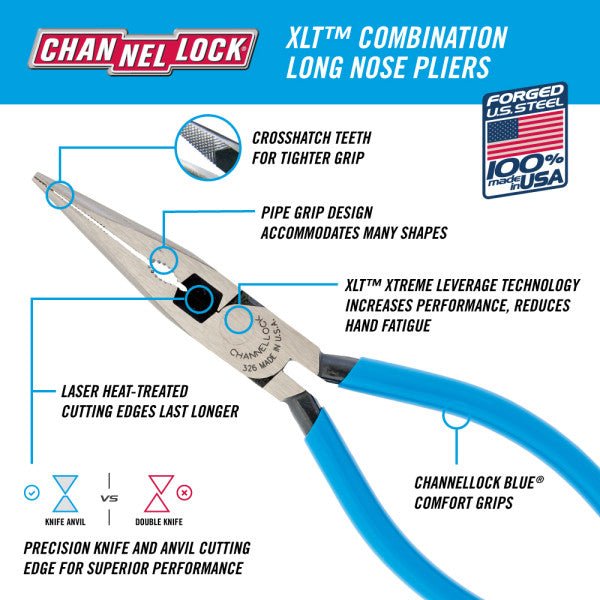 6" Channellock Long Nose Plier - AAA Industrial Supply
