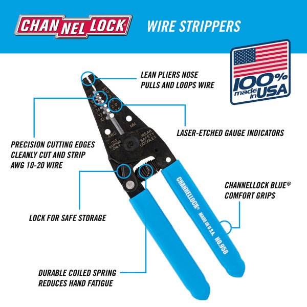 6" Channellock Wire Stripper - AAA Industrial Supply