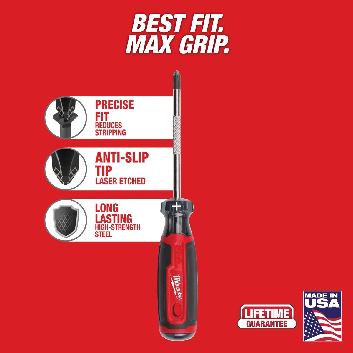 6 PC. Cushion Grip Screwdriver Set (USA) - AAA Industrial Supply