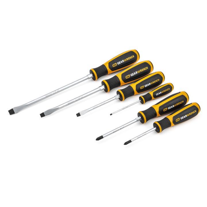 6 Piece Phillips®/Slotted Dual Material Screwdriver Set - AAA Industrial Supply