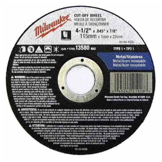 6" x .045" x 7/8" Cut-Off Wheel (Type 1) - AAA Industrial Supply