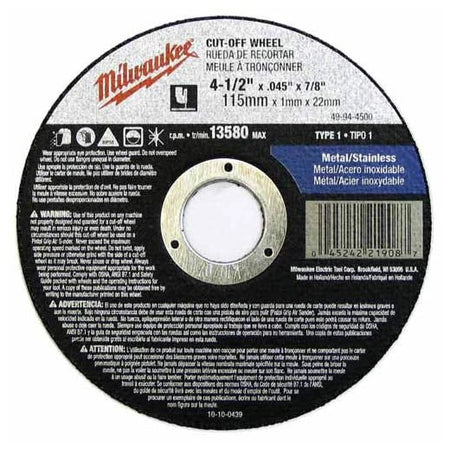 6" x .045" x 7/8" Cut-Off Wheel (Type 1) - AAA Industrial Supply