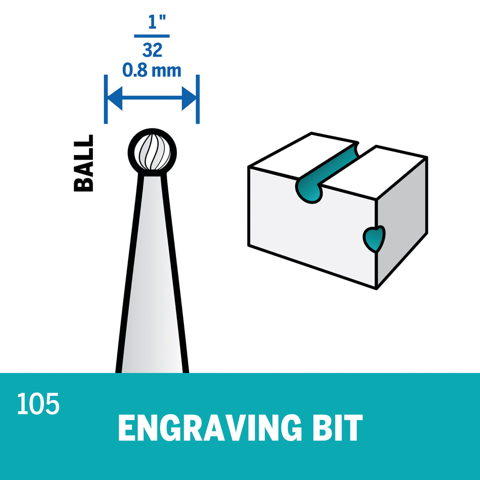 Dremel 1/32 In. (0.8 mm) Engraving Bit