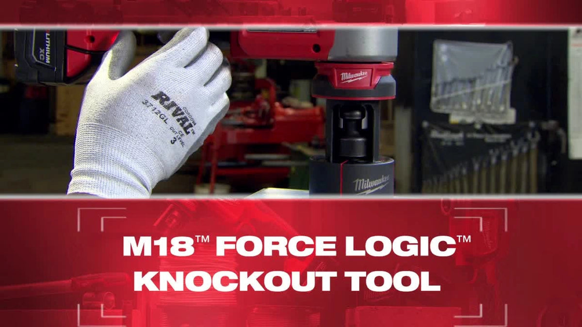 Milwaukee M18™ FORCE LOGIC™ 10 Ton Knockout Tool 1/2" to 2"