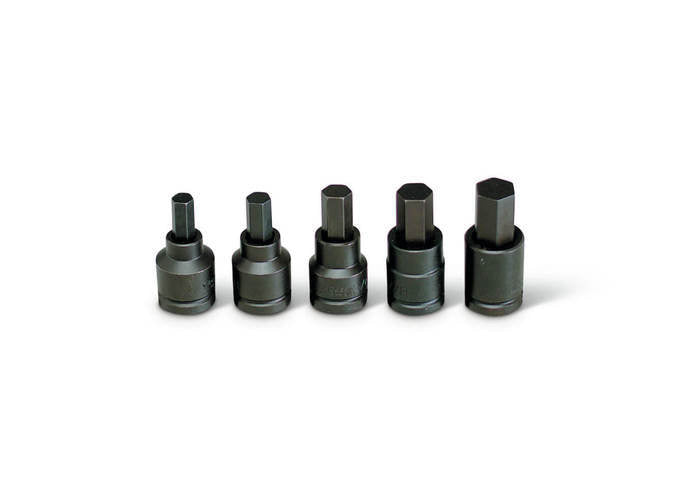 3/4" Drive 5 Piece Set - Hex Bit Impact Sockets w/Standard Bit, 9/16" - 1"
