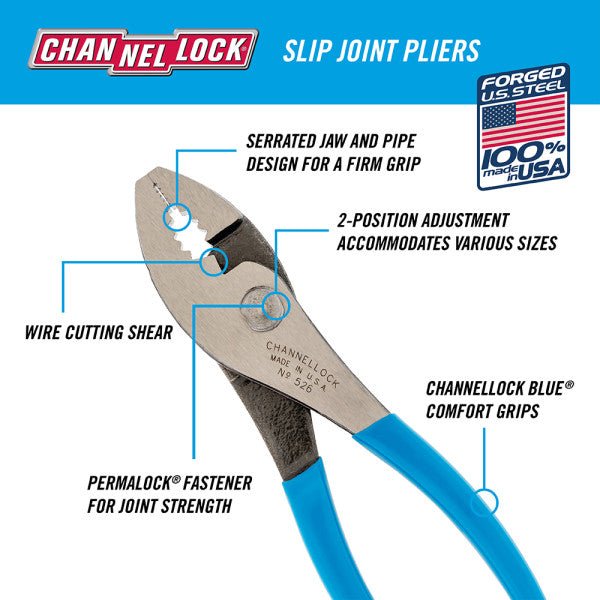 6.5" Channellock Slip Joint Plier - AAA Industrial Supply