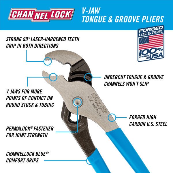 6.5" Channellock Tongue & Groove - AAA Industrial Supply