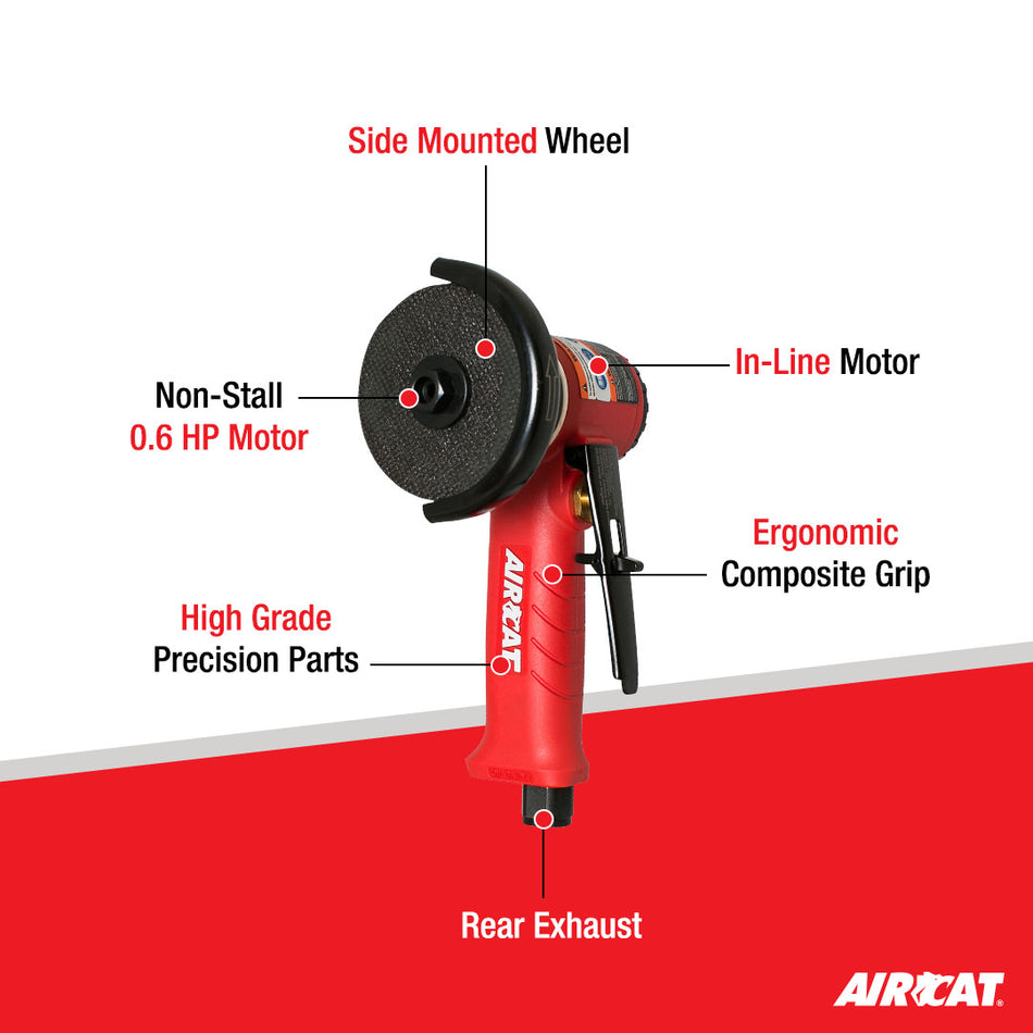 AIRCAT Pneumatic Tools 6525-A: .6 H 3-Inch In-Line Cut-Off Tool 18,000 RPM