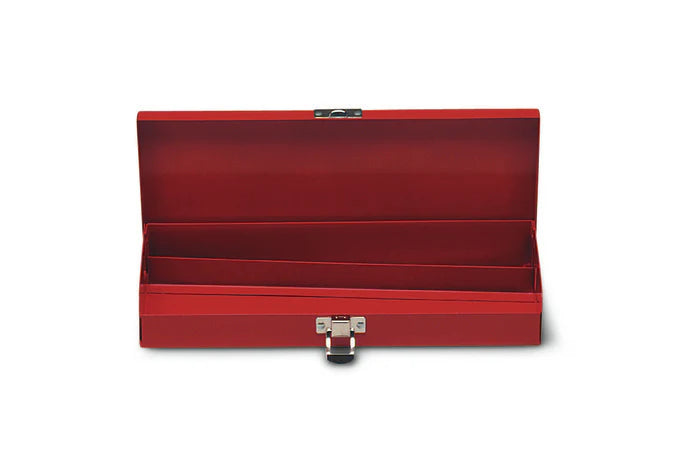 Tool Box Red, Metal w/Chrome Catch - 11-3/4"Wide x 4"Deep x 3-5/8"High