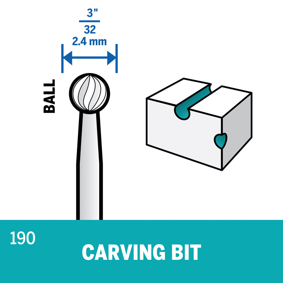 Dremel 3/32 In. (2.4 mm) Carving Bit