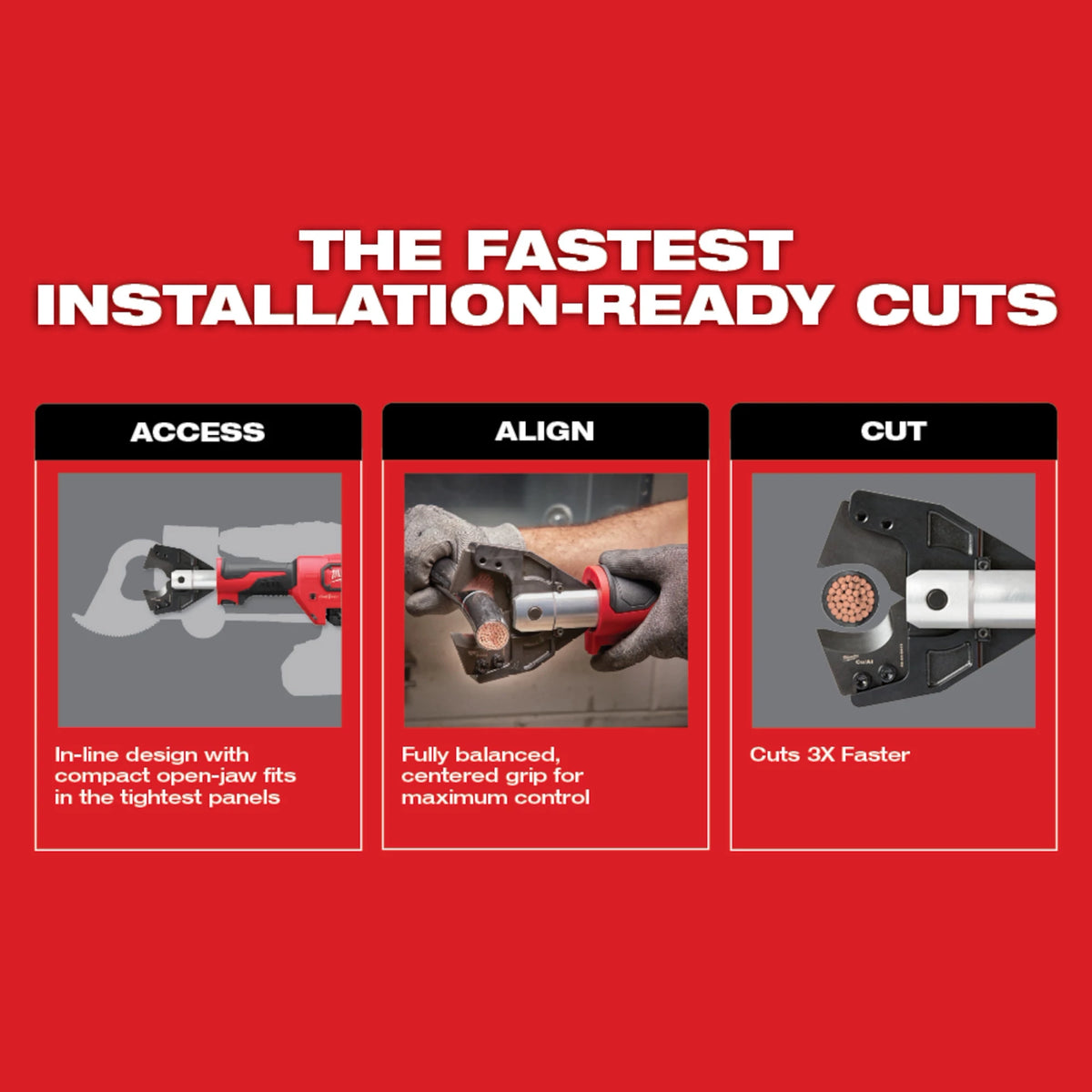 Milwaukee M18™ FORCE LOGIC™ Cable Cutter with 750 MCM Cu Jaws