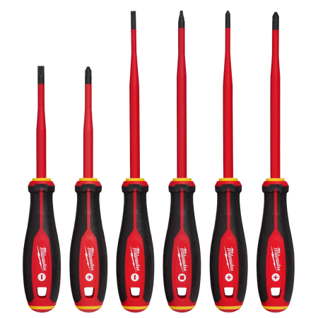 6pc 1000V Insulated Slim Tip Screwdriver Set - AAA Industrial Supply