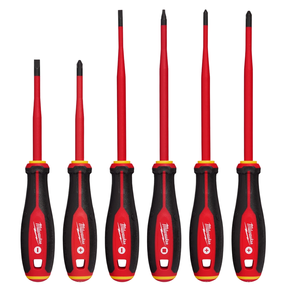 6pc 1000V Insulated Slim Tip Screwdriver Set - AAA Industrial Supply