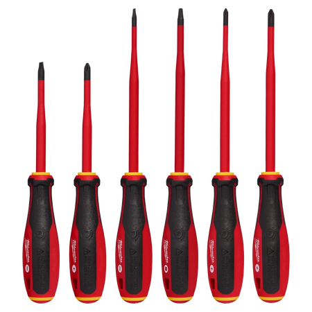 6pc 1000V Insulated Slim Tip Screwdriver Set - AAA Industrial Supply