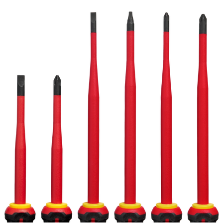 6pc 1000V Insulated Slim Tip Screwdriver Set - AAA Industrial Supply