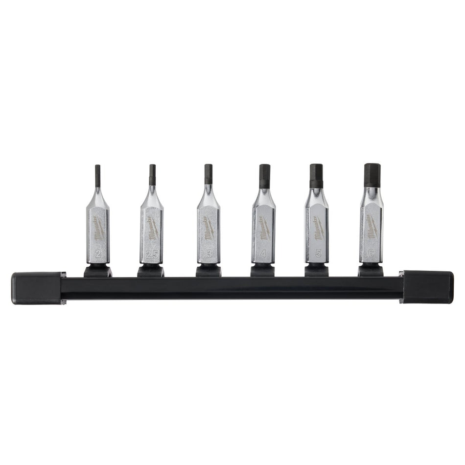 6pc 1/4" Drive Hex Bit Socket Set - Metric - AAA Industrial Supply