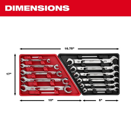 6pc Double End Flare Nut Wrench Set - Metric - AAA Industrial Supply