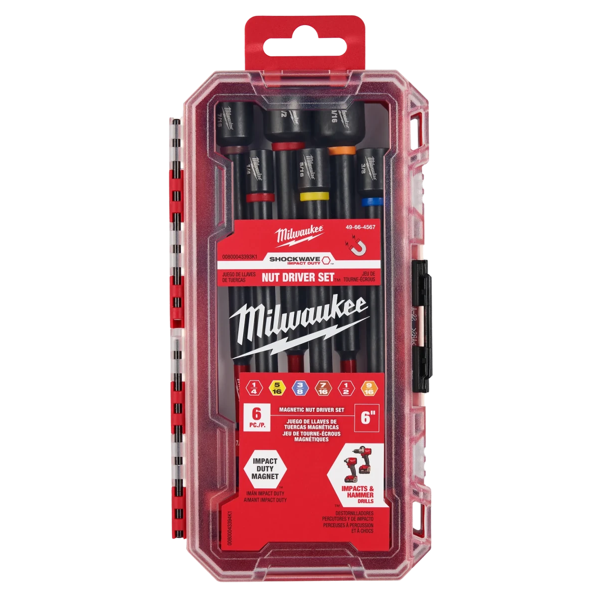 6PC SHOCKWAVE™ Impact Duty 6" Magnetic Nut Driver Set - AAA Industrial Supply