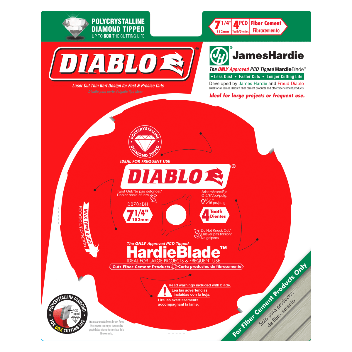 7 - 1/4" x 4 Tooth Fiber Cement HardieBlade™ - AAA Industrial Supply