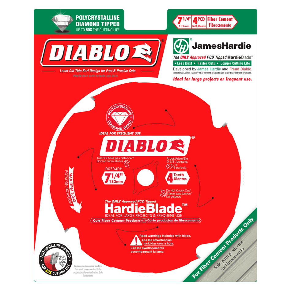 7 - 1/4" x 4 Tooth Fiber Cement HardieBlade™ - AAA Industrial Supply