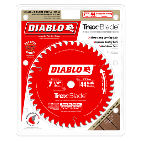 7 - 1/4" x 44 - Teeth TrexBlade™ Saw Blade for Composites and Plastic - AAA Industrial Supply