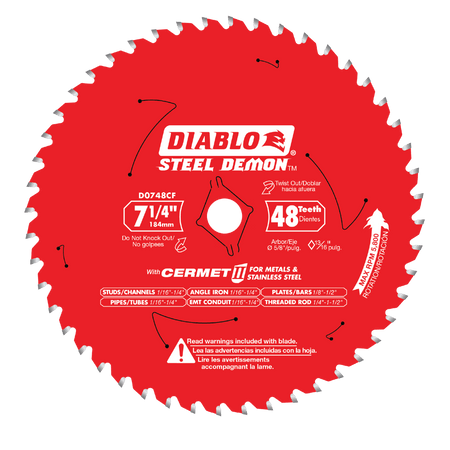 7 - 1/4" x 48 - Teeth Steel Demon™ Cermet II Saw Blade for Medium Metal - AAA Industrial Supply