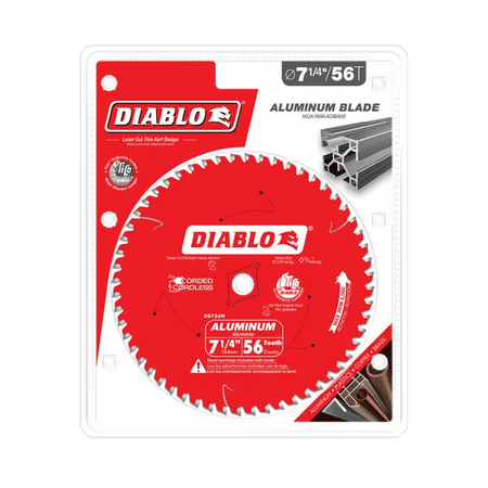 7 - 1/4" x 56 Tooth Thick Aluminum Cutting Saw Blade - AAA Industrial Supply