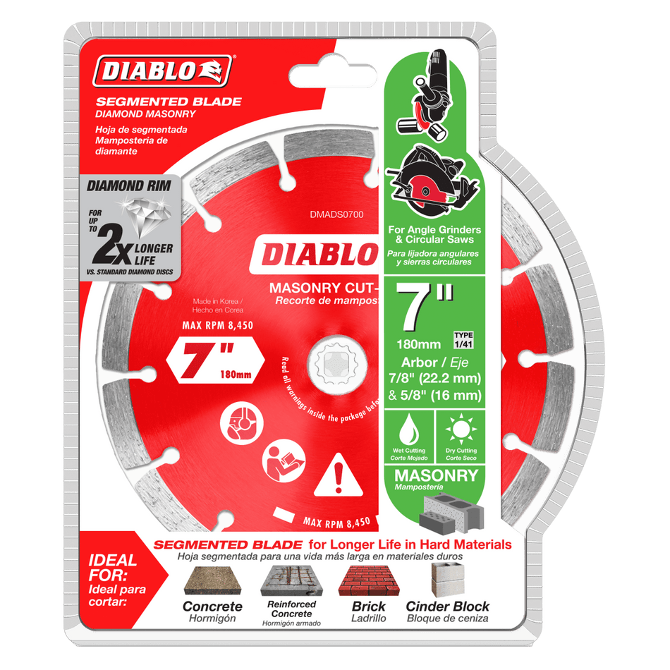 7" Diamond Segmented Masonry Cut - Off Blade - AAA Industrial Supply