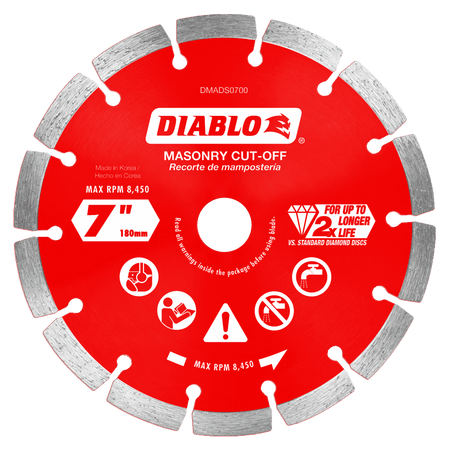 7" Diamond Segmented Masonry Cut - Off Blade - AAA Industrial Supply