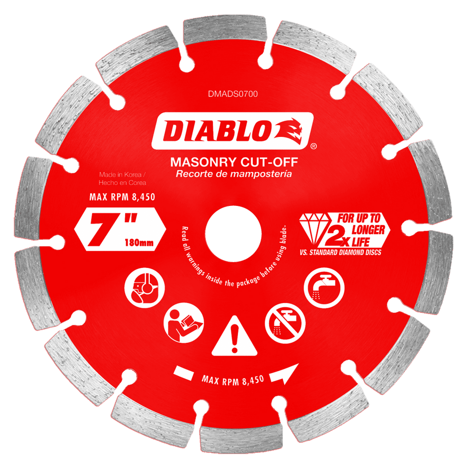 7" Diamond Segmented Masonry Cut - Off Blade - AAA Industrial Supply