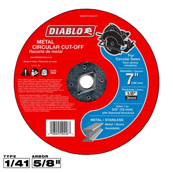 7" Metal Circular Cut - Off Disc - AAA Industrial Supply