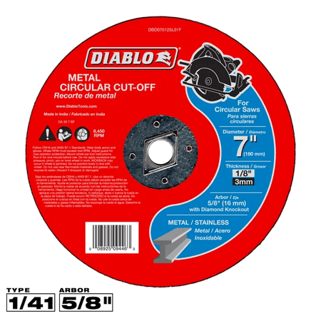 7" Metal Circular Cut - Off Disc - AAA Industrial Supply