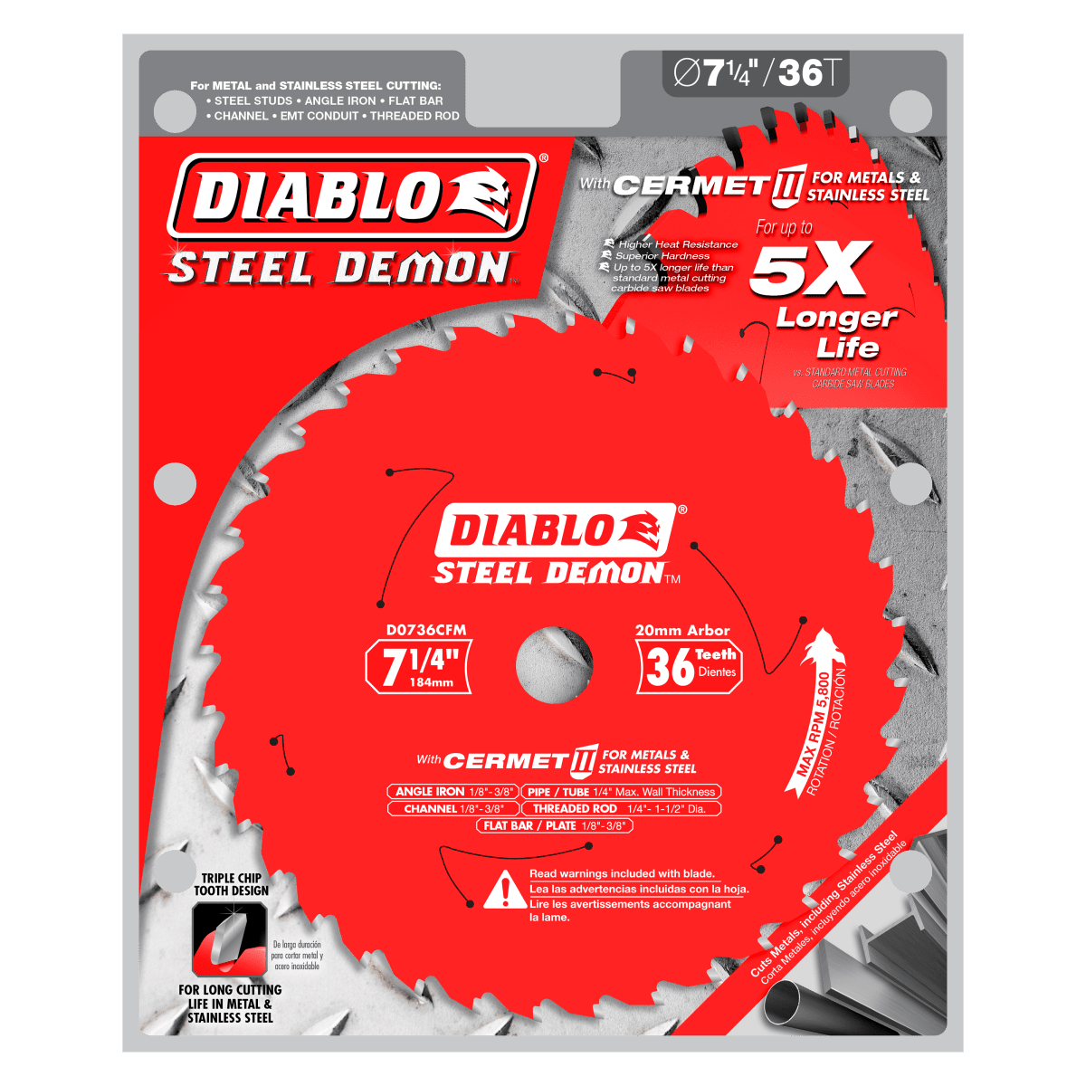 7" x 36 - Teeth Steel Demon™ Cermet II Saw Blade for Thick Metal - AAA Industrial Supply