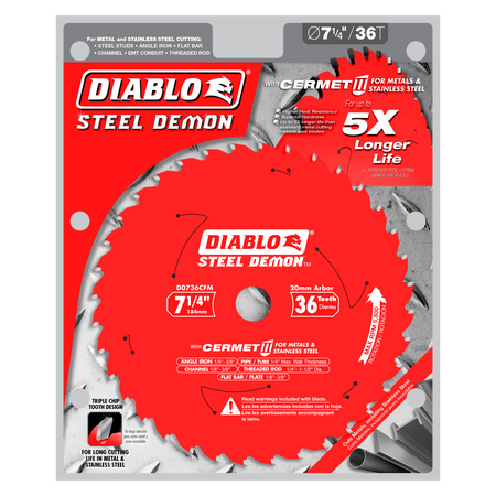7" x 36 - Teeth Steel Demon™ Cermet II Saw Blade for Thick Metal - AAA Industrial Supply