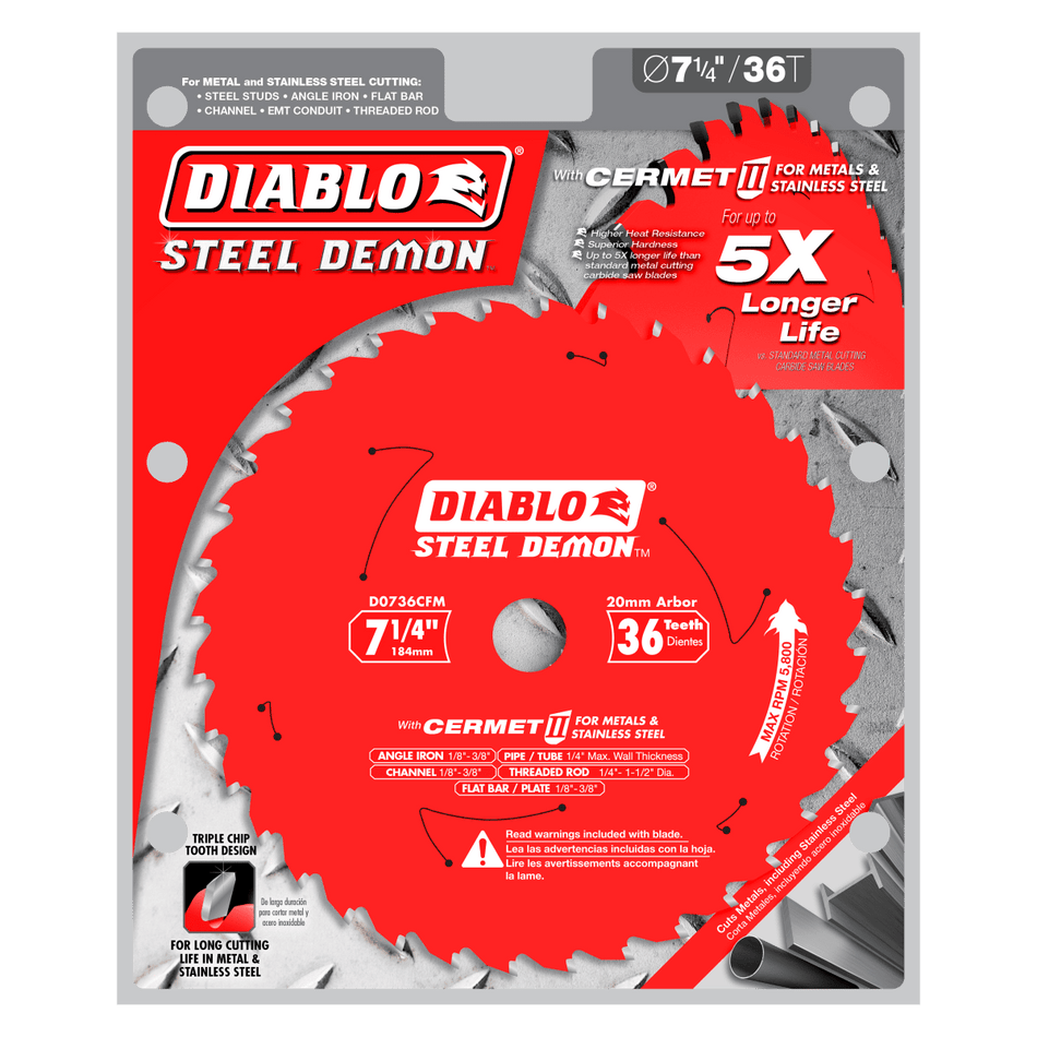 7" x 36 - Teeth Steel Demon™ Cermet II Saw Blade for Thick Metal - AAA Industrial Supply