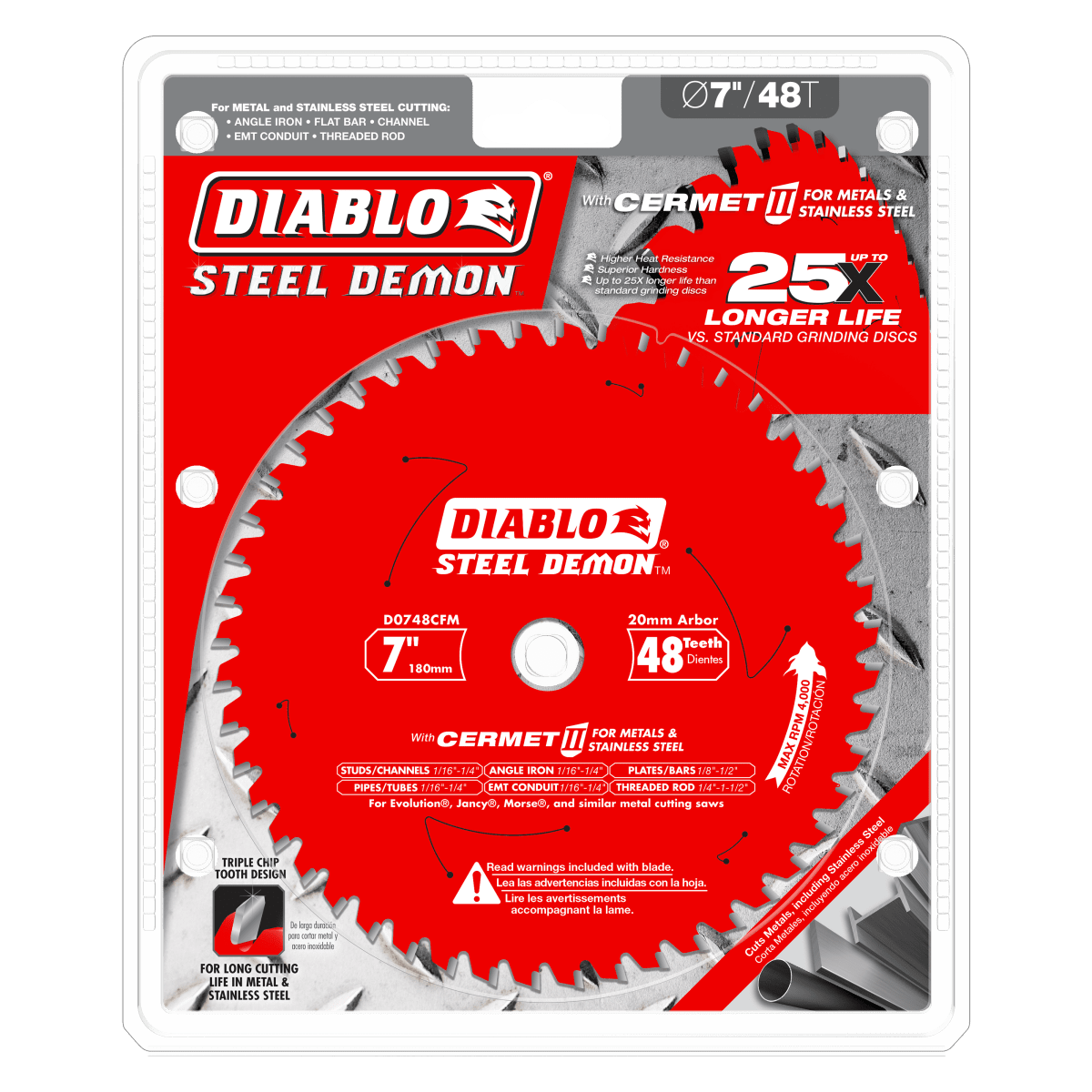 7" x 48 - Teeth Steel Demon™ Cermet II Saw Blade for Medium Metal - AAA Industrial Supply