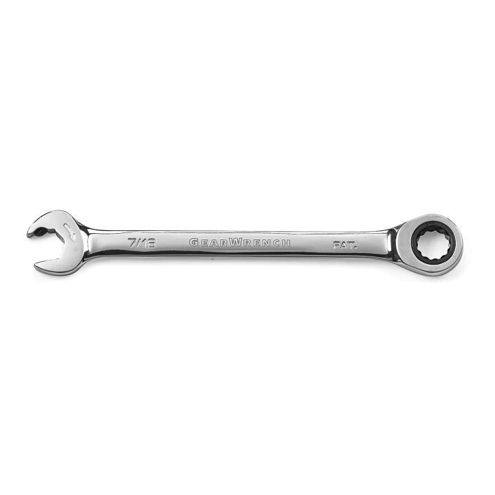 7/16" 72 - Tooth 12 Point Open End Ratcheting Combination Wrench - AAA Industrial Supply