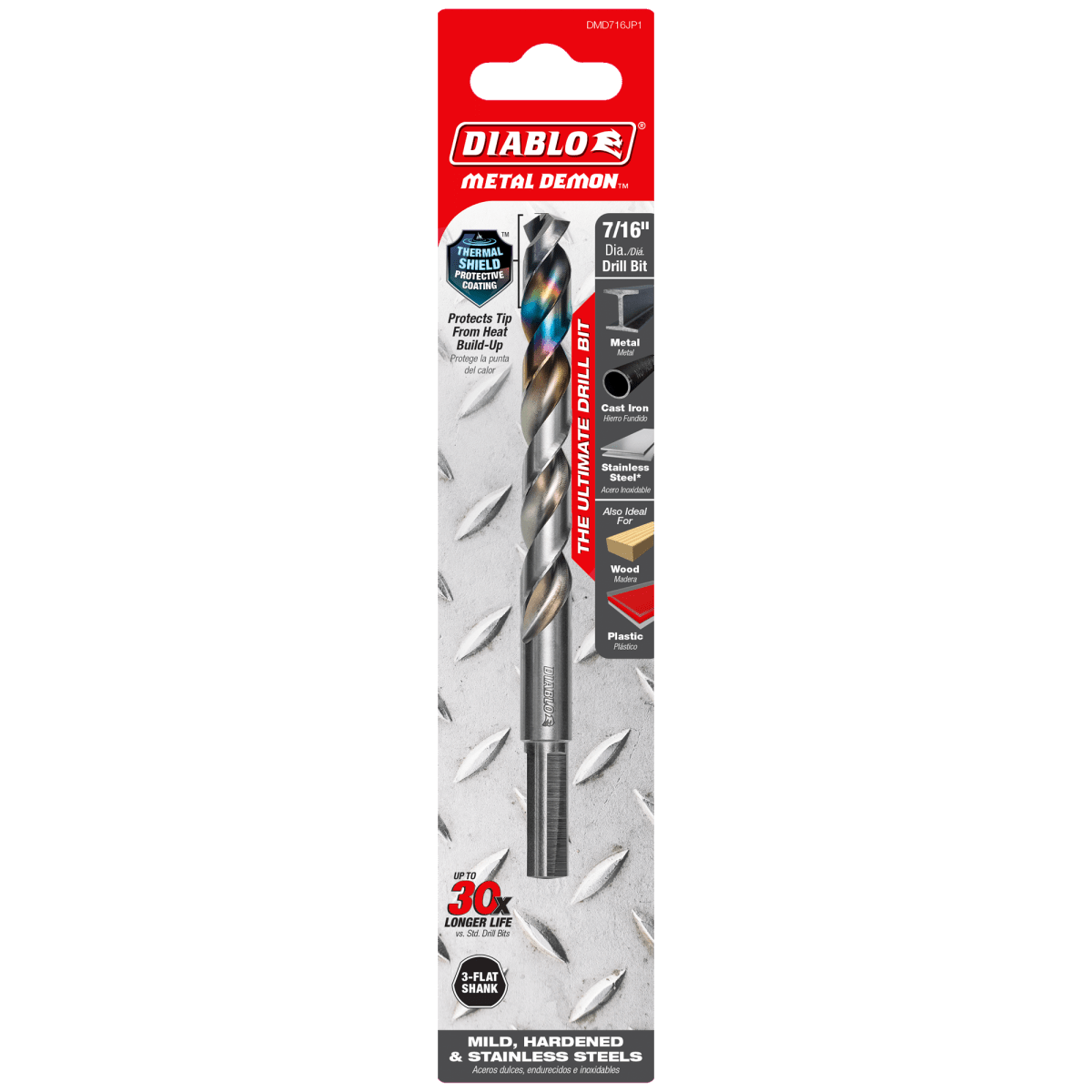 7/16" Metal Demon™ Drill Bit for Mild, Hardened and Stainless Steels - AAA Industrial Supply