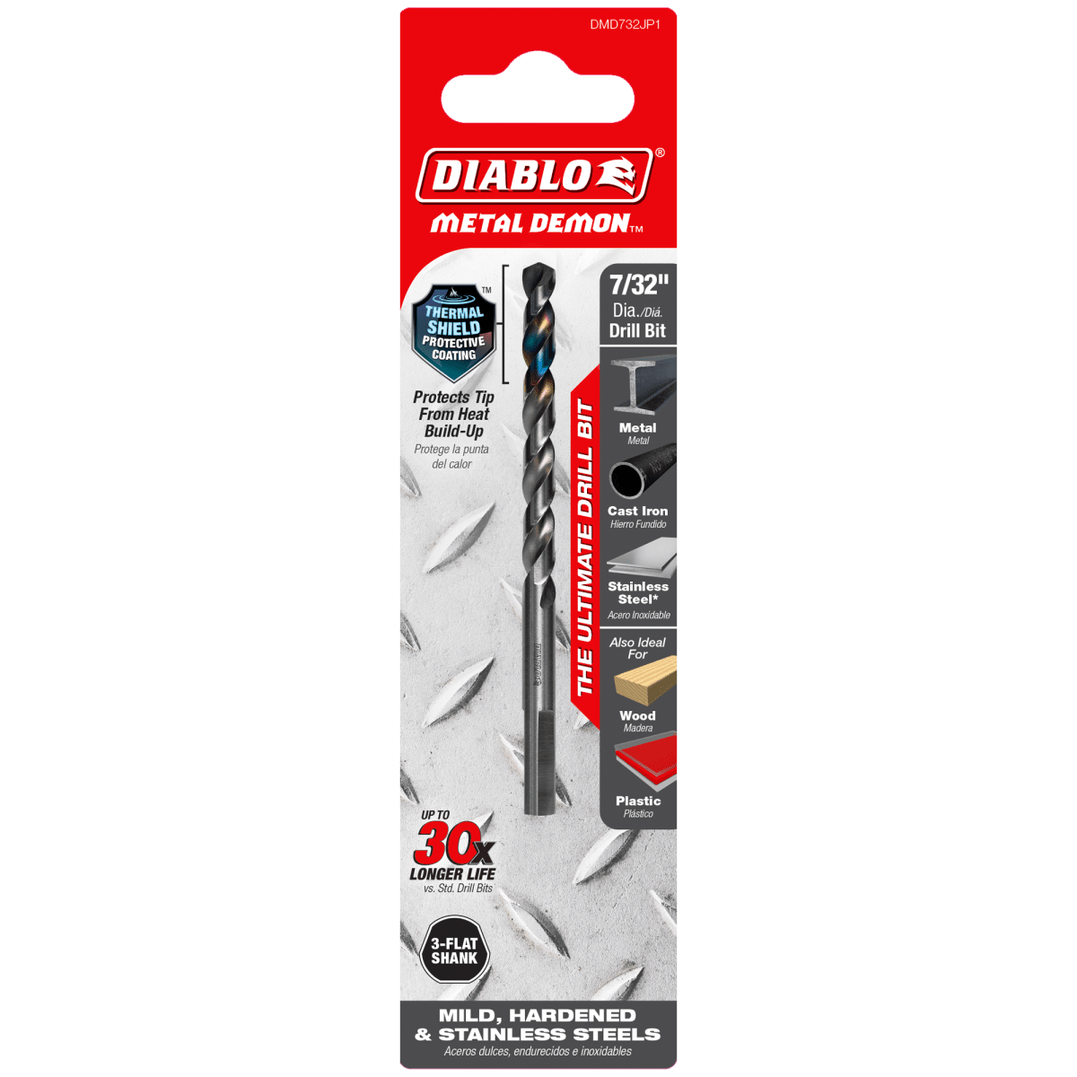 7/32" Metal Demon™ Drill Bit for Mild, Hardened and Stainless Steels - AAA Industrial Supply