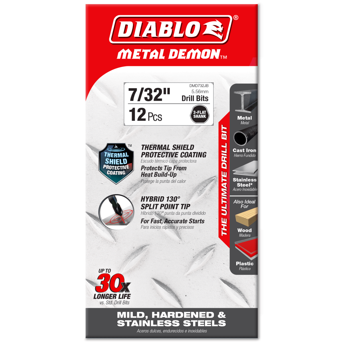 7/32" Metal Demon™ Drill Bits for Mild, Hardened and Stainless Steels - AAA Industrial Supply