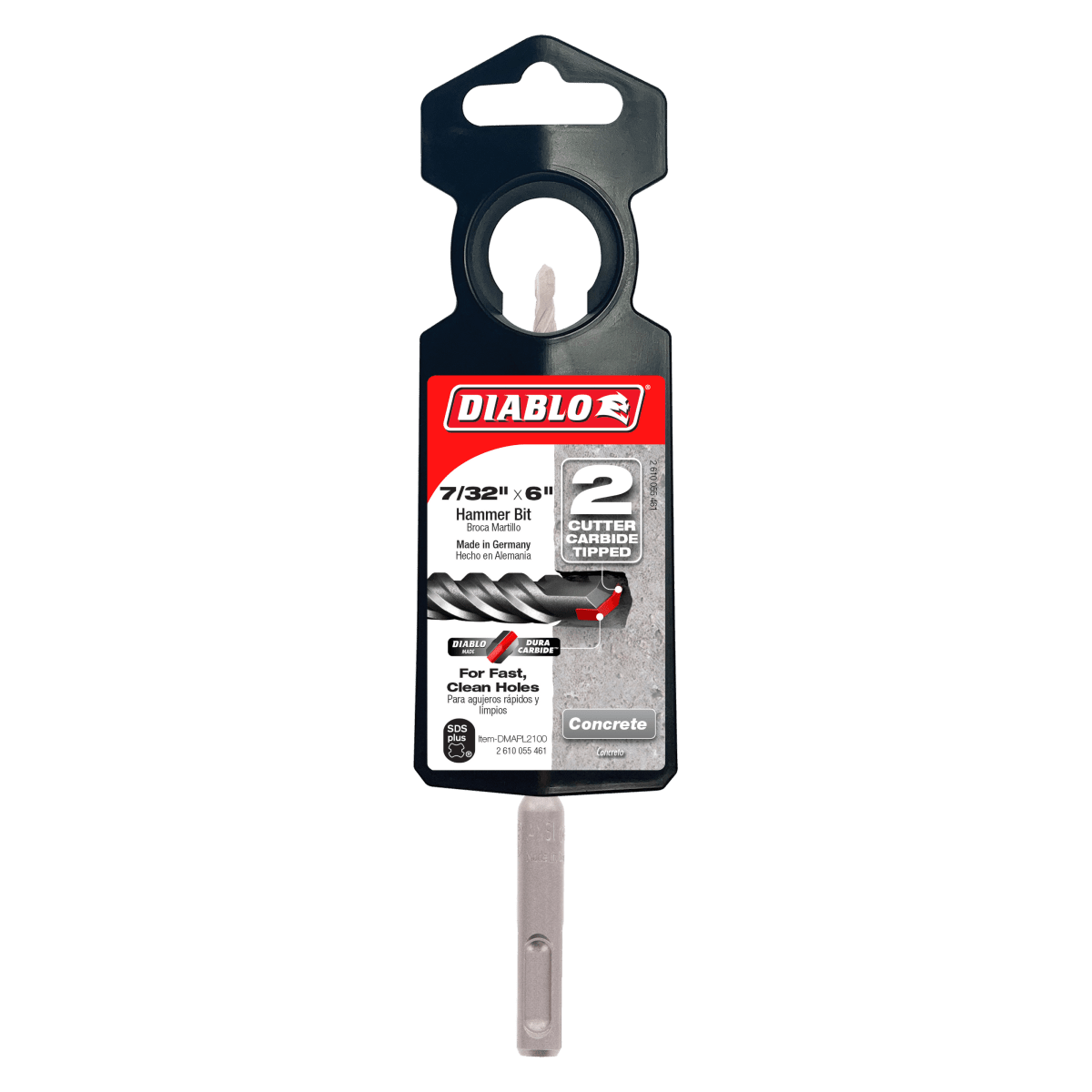 7/32" x 4" x 6" SDS - Plus 2 - Cutter Carbide - Tipped Hammer Drill Bits - AAA Industrial Supply