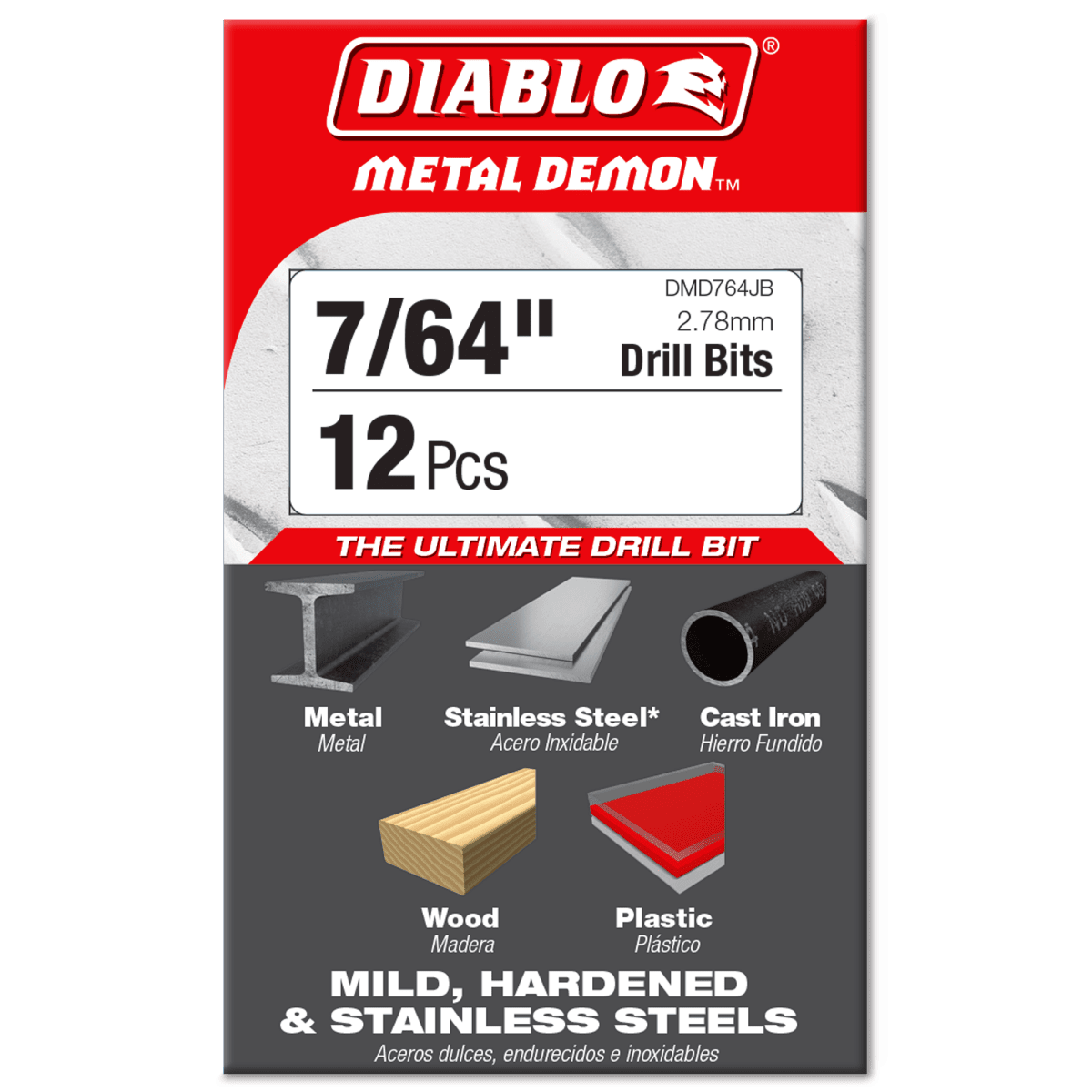 7/64" Metal Demon™ Drill Bit for Mild, Hardened and Stainless Steels - AAA Industrial Supply