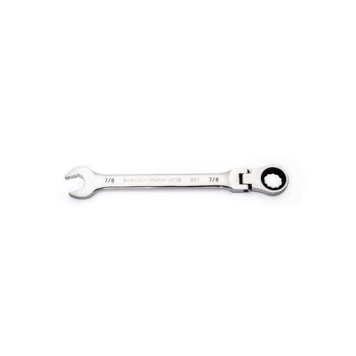 7/8" 90 - Tooth 12 Point Flex Head Ratcheting Combination Wrench - AAA Industrial Supply