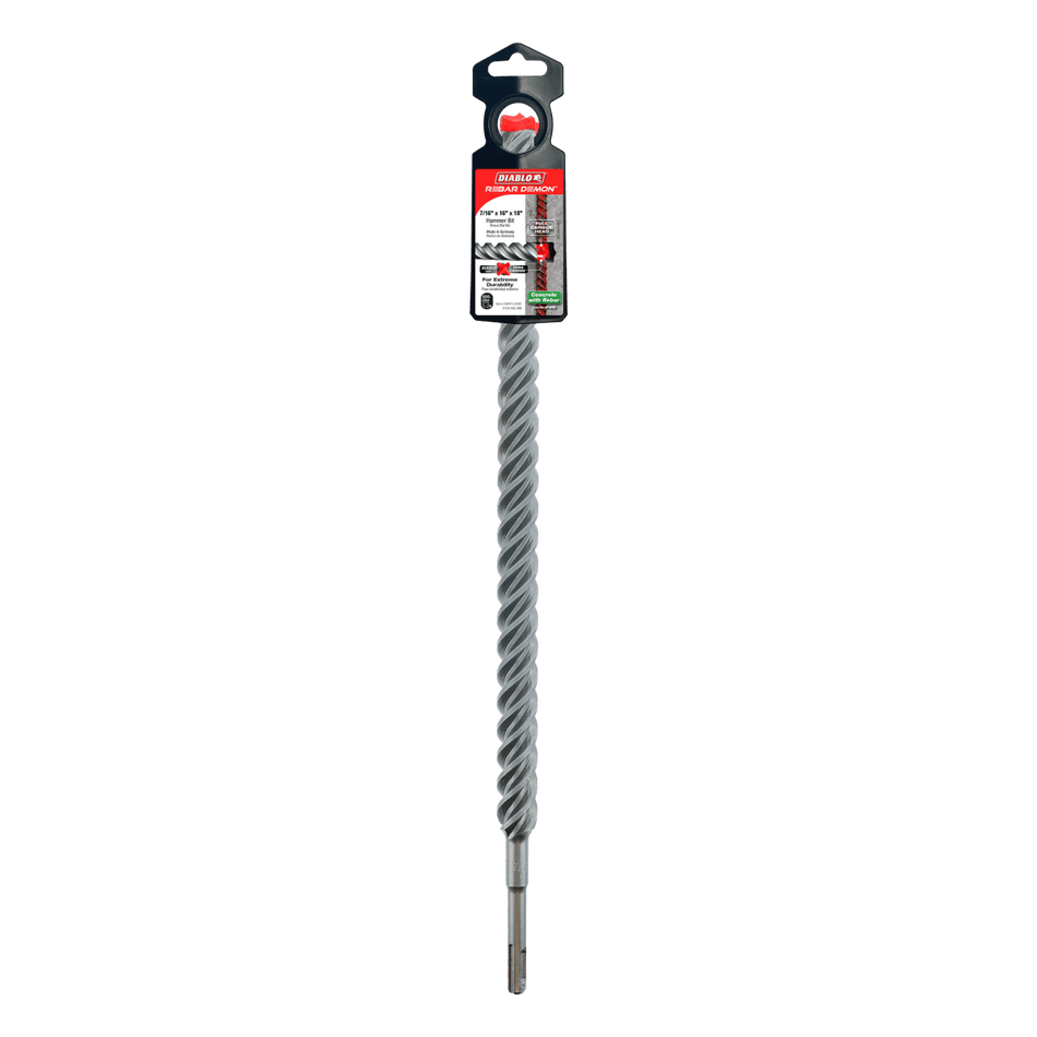 7/8" x 16" x 18" Rebar Demon™ SDS - Plus 4 - Cutter Full Carbide Head Hammer Drill Bit - AAA Industrial Supply
